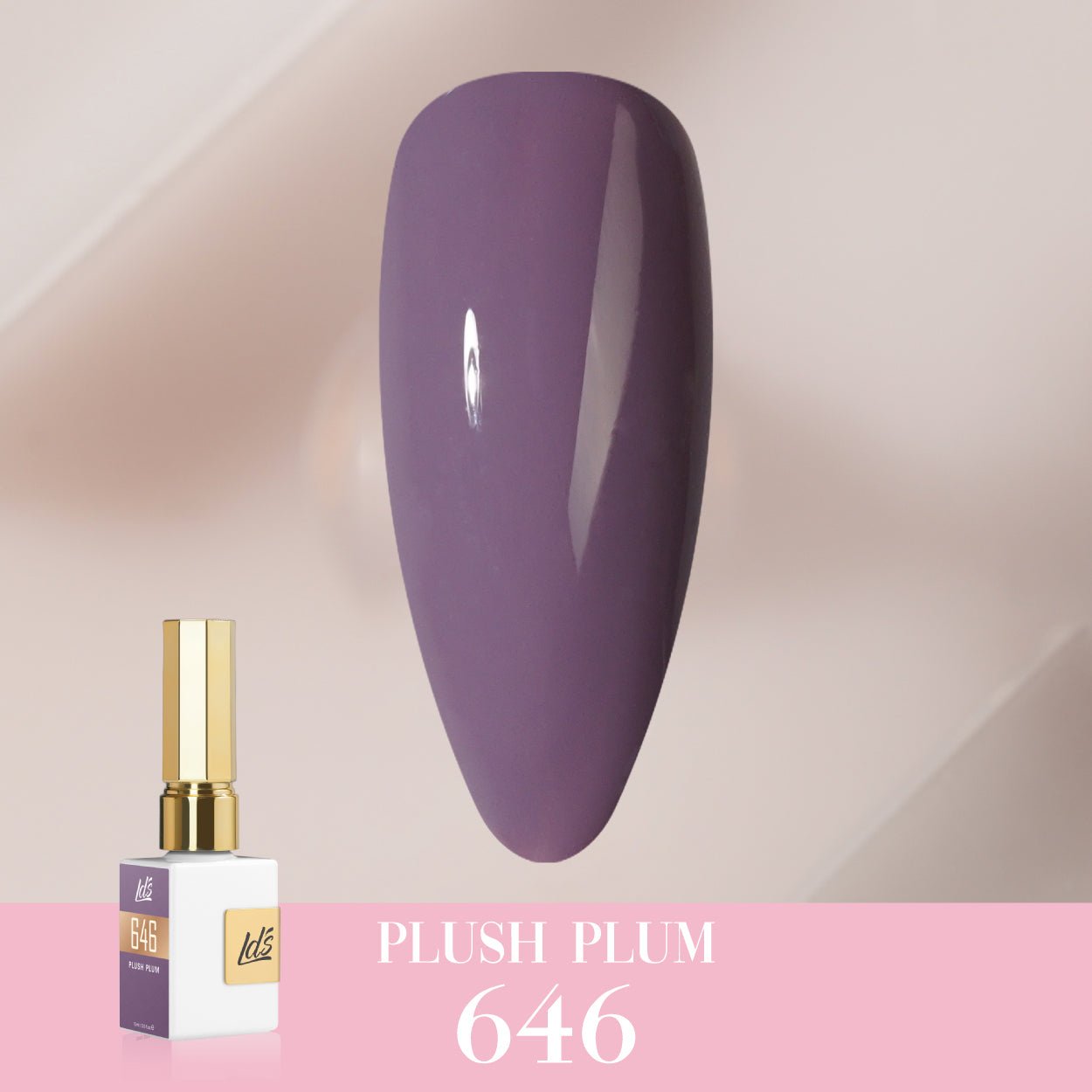 LDS Color Craze Gel Nail Polish - 646 Plush Plum - 0.5oz - DTK Nail Supply
