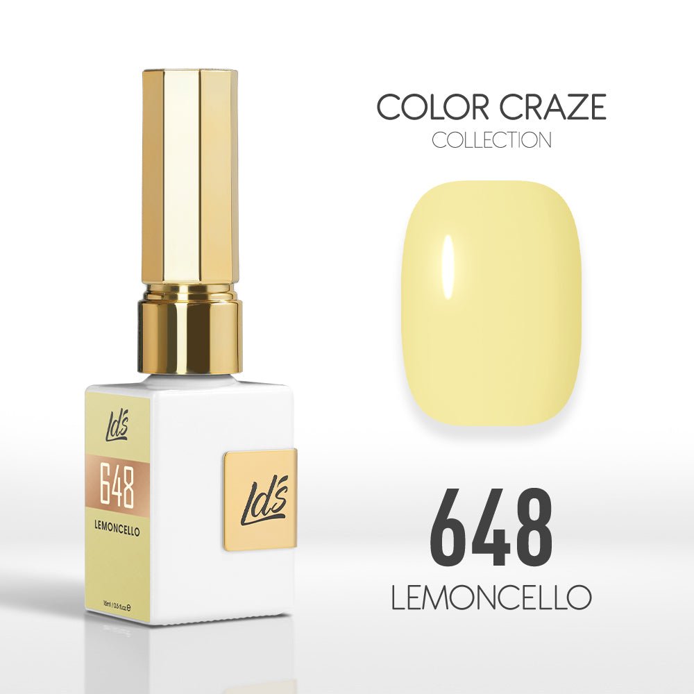 LDS Color Craze Gel Nail Polish - 648 Lemoncello - 0.5oz - DTK Nail Supply