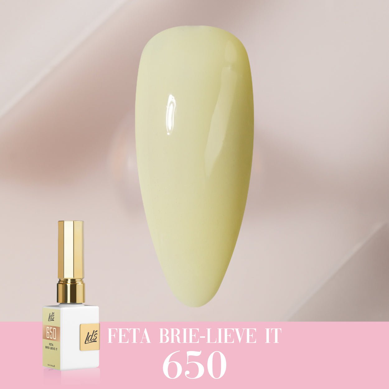 LDS Color Craze Gel Nail Polish - 650 Feta Brie - Lieve It - 0.5oz - DTK Nail Supply
