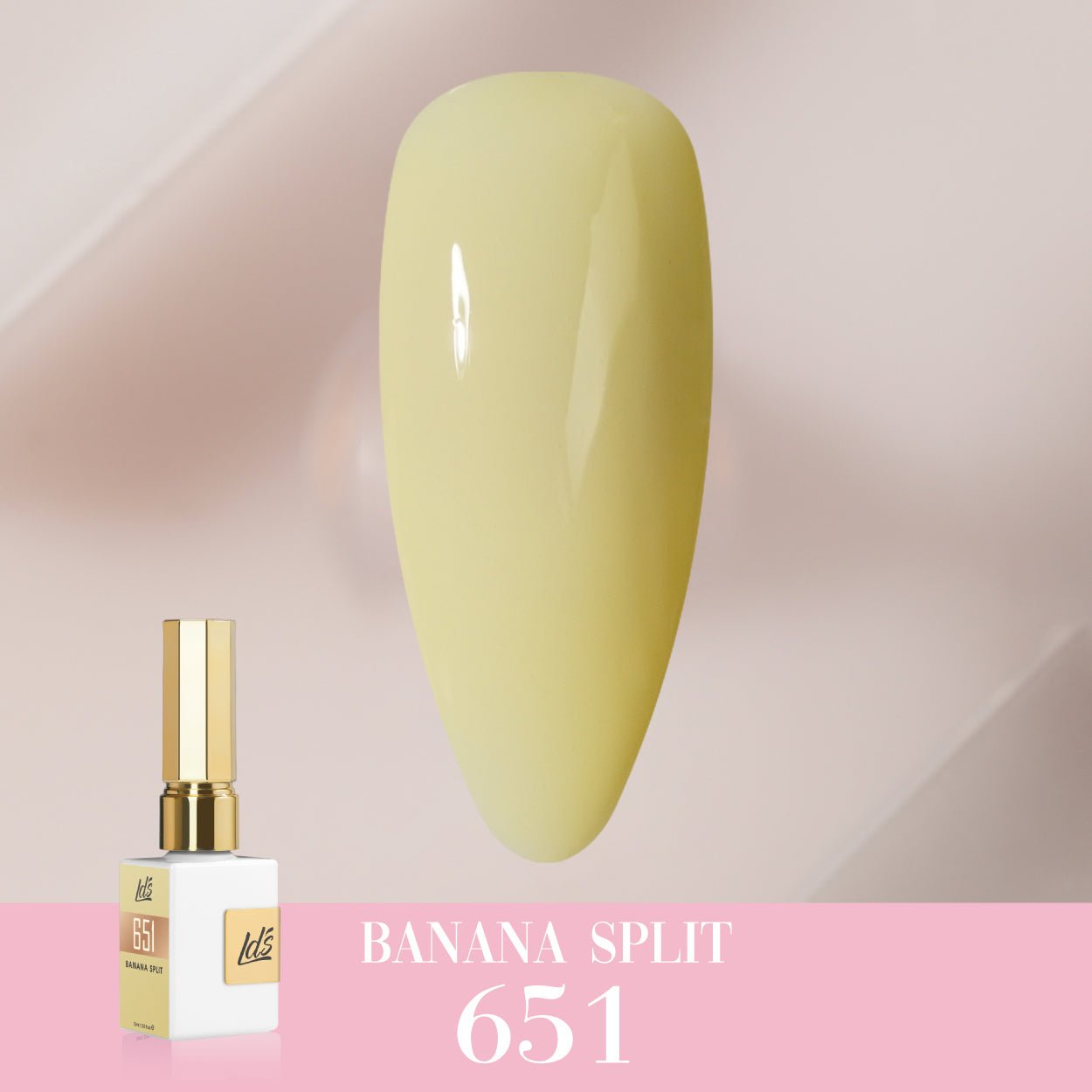 LDS Color Craze Gel Nail Polish - 651 Banana Split - 0.5oz - DTK Nail Supply