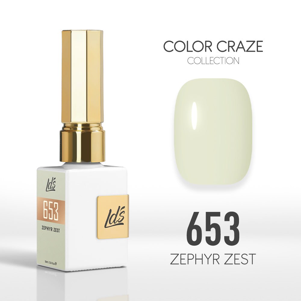 LDS Color Craze Gel Nail Polish - 653 Zephyr Zest - 0.5oz - DTK Nail Supply