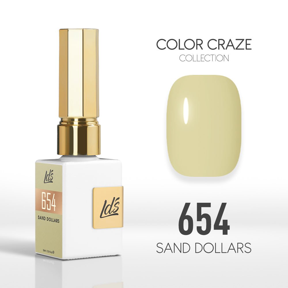 LDS Color Craze Gel Nail Polish - 654 Sand Dollars - 0.5oz - DTK Nail Supply