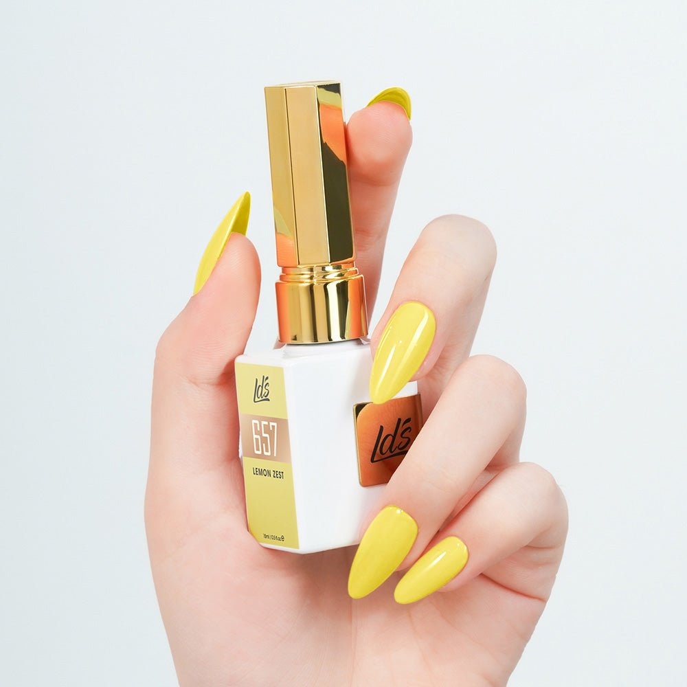 LDS Color Craze Gel Nail Polish - 657 Lemon Zest - 0.5oz - DTK Nail Supply