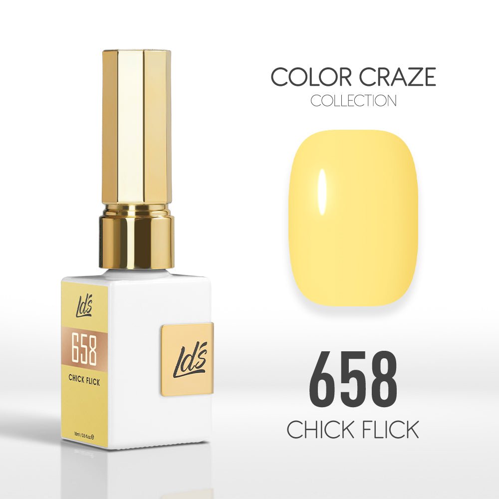 LDS Color Craze Gel Nail Polish - 658 Chick Flick - 0.5oz - DTK Nail Supply
