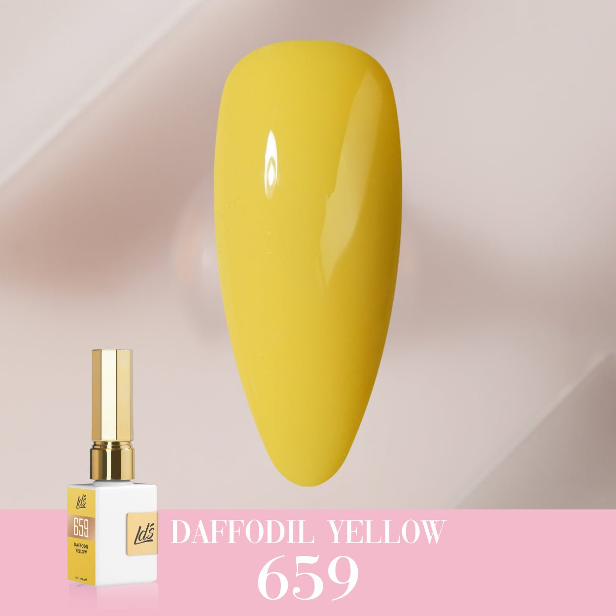 LDS Color Craze Gel Nail Polish - 659 Daffodil Yellow - 0.5oz - DTK Nail Supply