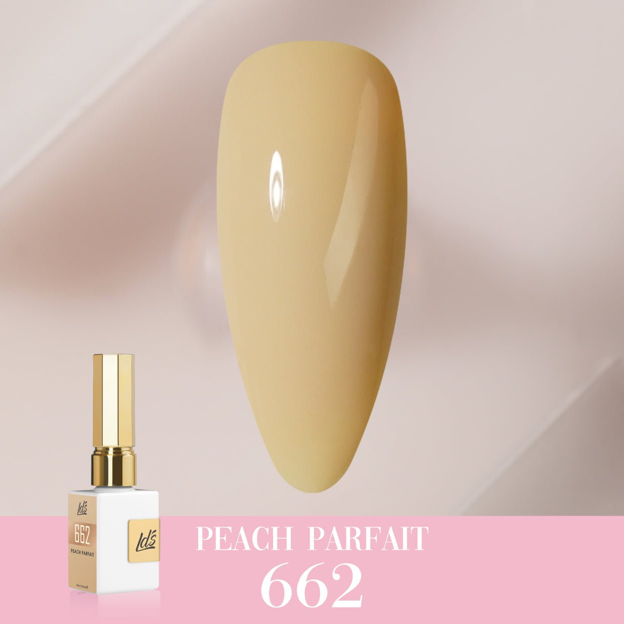 LDS Color Craze Gel Nail Polish - 662 Peach Parfait - 0.5oz - DTK Nail Supply