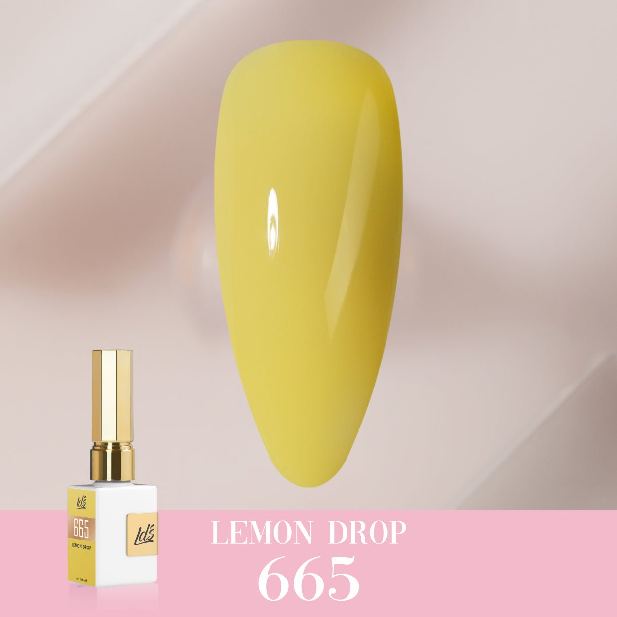 LDS Color Craze Gel Nail Polish - 665 Lemon Drop - 0.5oz - DTK Nail Supply
