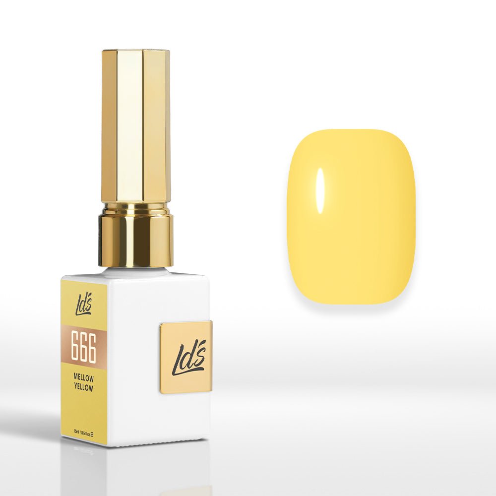 LDS Color Craze Gel Nail Polish - 666 Mellow Yellow - 0.5oz - DTK Nail Supply