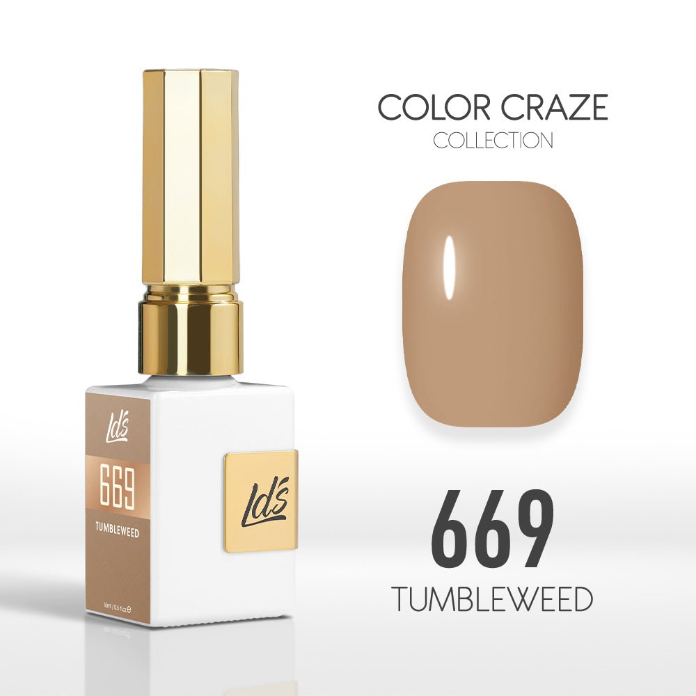 LDS Color Craze Gel Nail Polish - 669 Tumbleweed - 0.5oz - DTK Nail Supply