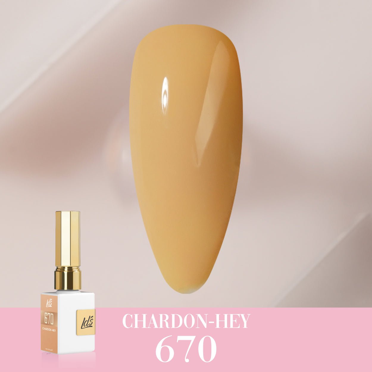 LDS Color Craze Gel Nail Polish - 670 Chardon - hey - 0.5oz - DTK Nail Supply