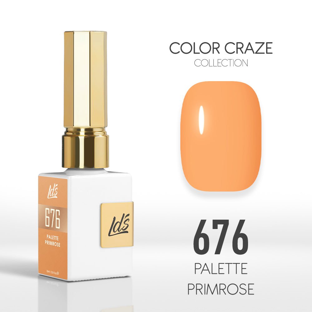 LDS Color Craze Gel Nail Polish - 676 Palette Primrose - 0.5oz - DTK Nail Supply