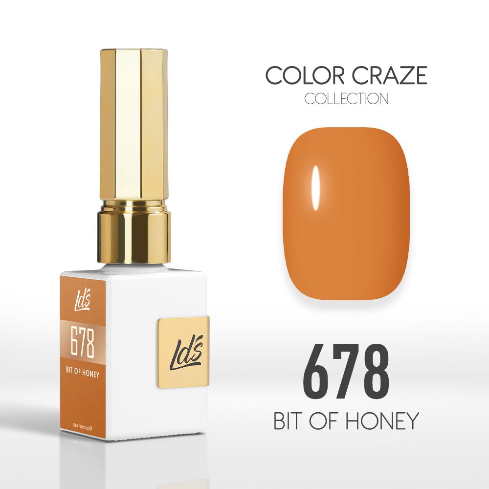 LDS Color Craze Gel Nail Polish - 678 Bit of Honey - 0.5oz - DTK Nail Supply