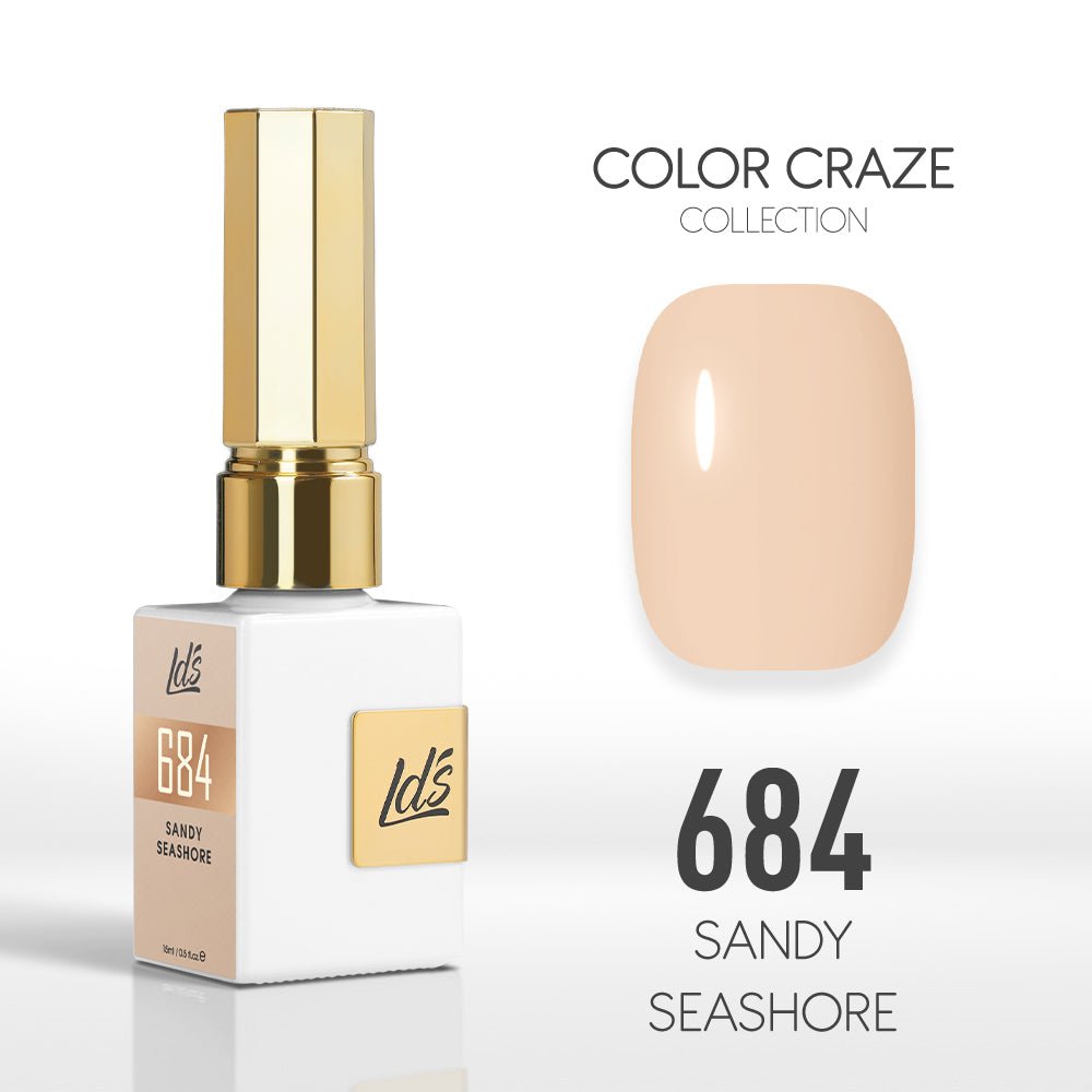 LDS Color Craze Gel Nail Polish - 684 Sandy Seashore - 0.5oz - DTK Nail Supply