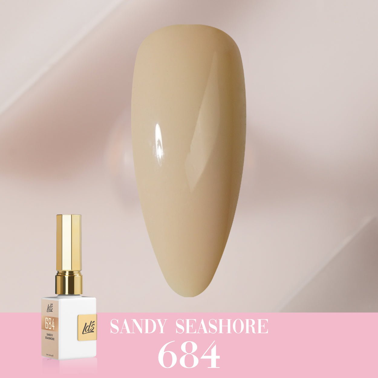 LDS Color Craze Gel Nail Polish - 684 Sandy Seashore - 0.5oz - DTK Nail Supply