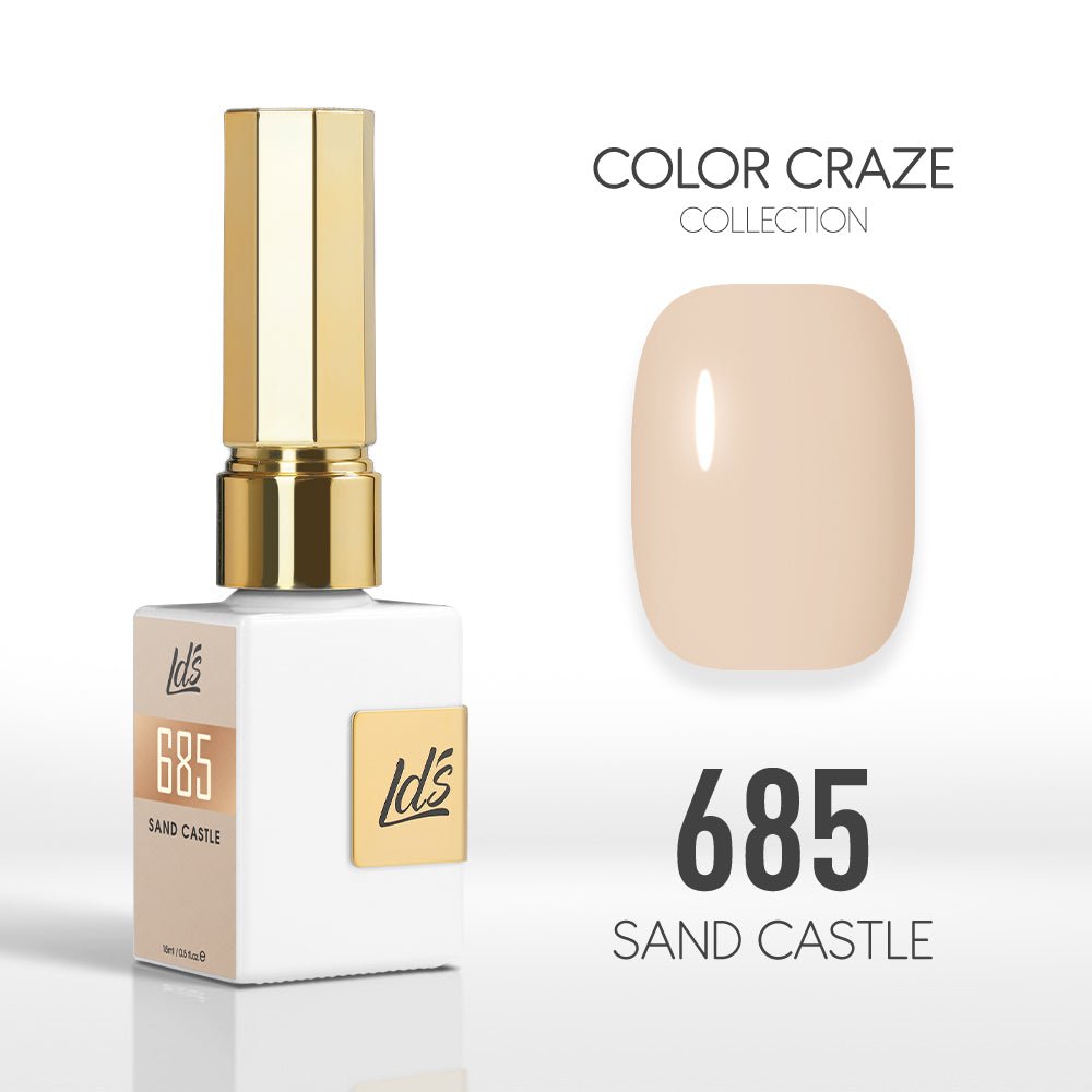 LDS Color Craze Gel Nail Polish - 685 Sand Castle - 0.5oz - DTK Nail Supply