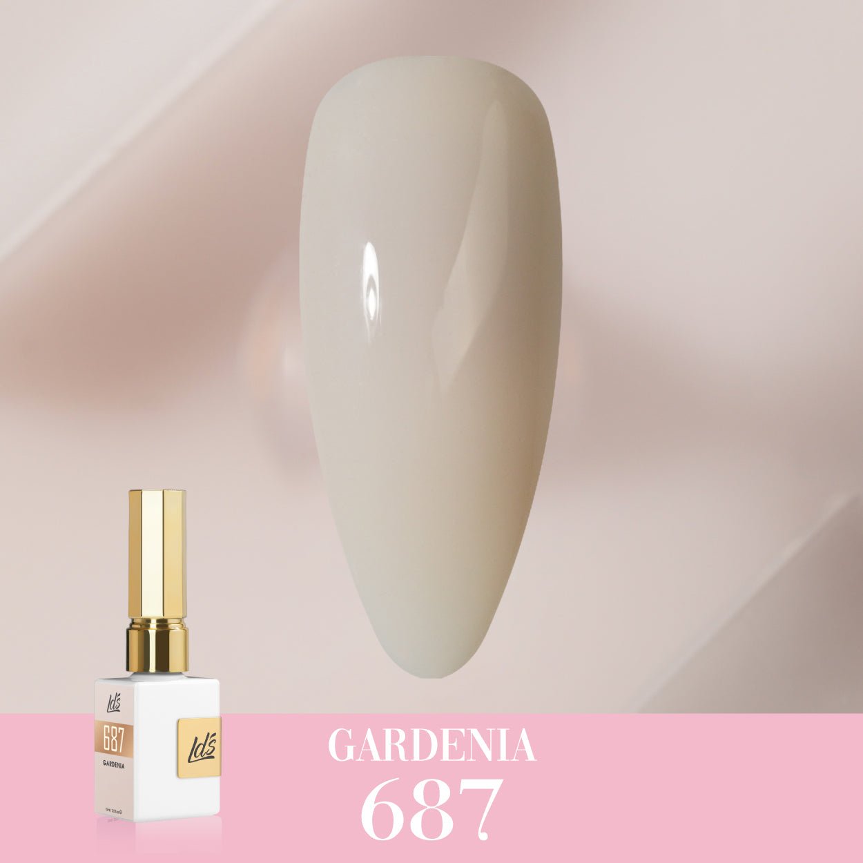 LDS Color Craze Gel Nail Polish - 687 Gardenia - 0.5oz - DTK Nail Supply