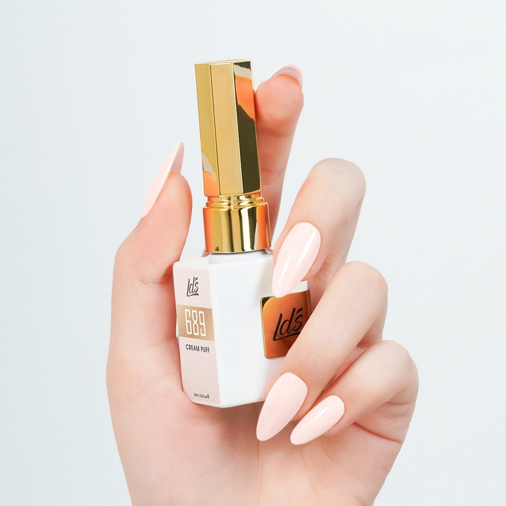 LDS Color Craze Gel Nail Polish - 689 Cream Puff - 0.5oz - DTK Nail Supply