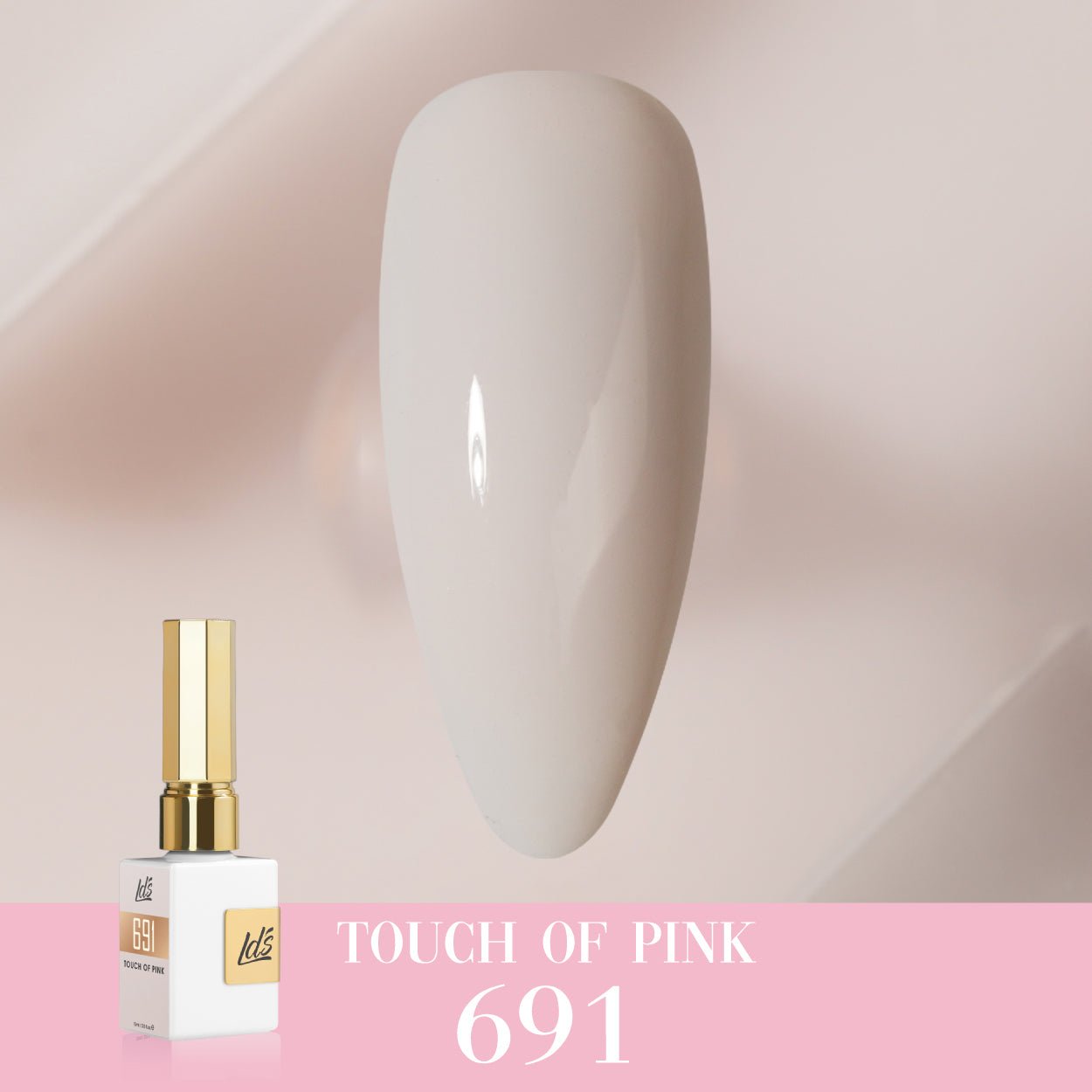 LDS Color Craze Gel Nail Polish - 691 Touch of Pink - 0.5oz - DTK Nail Supply