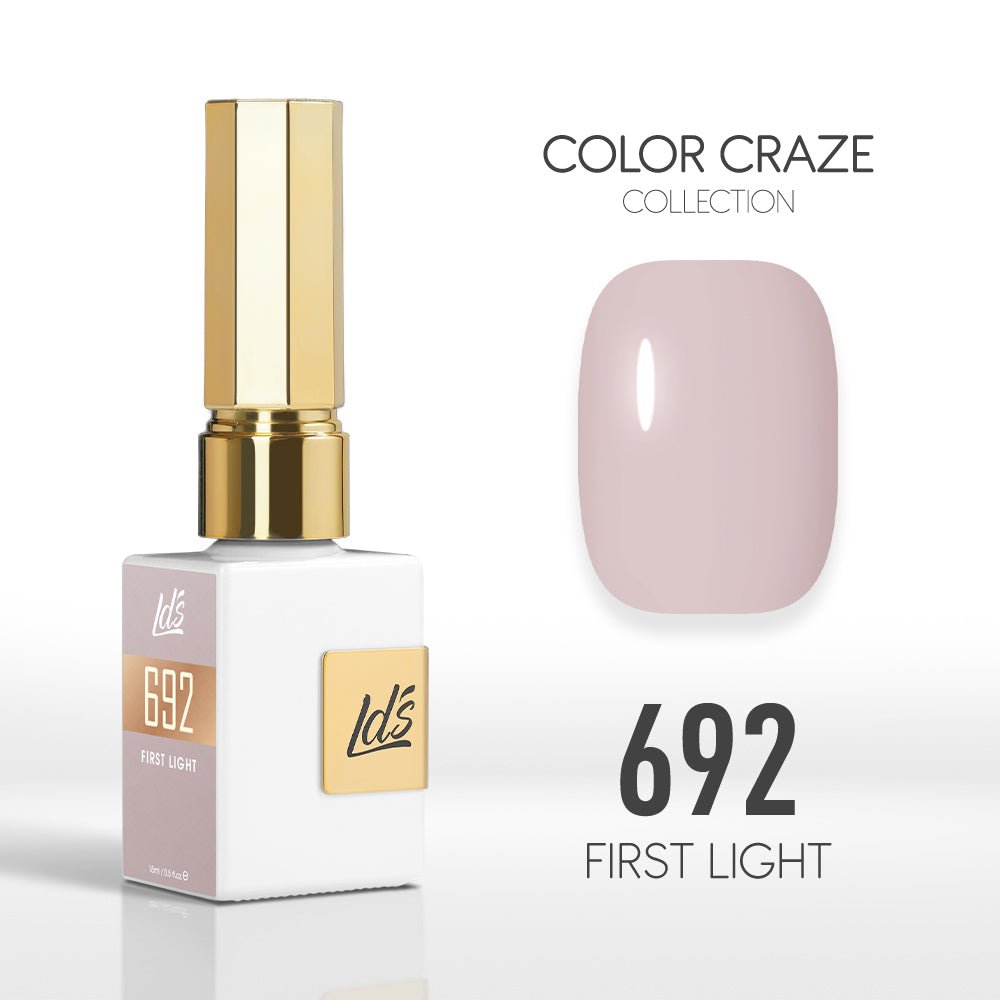 LDS Color Craze Gel Nail Polish - 692 First Light - 0.5oz - DTK Nail Supply
