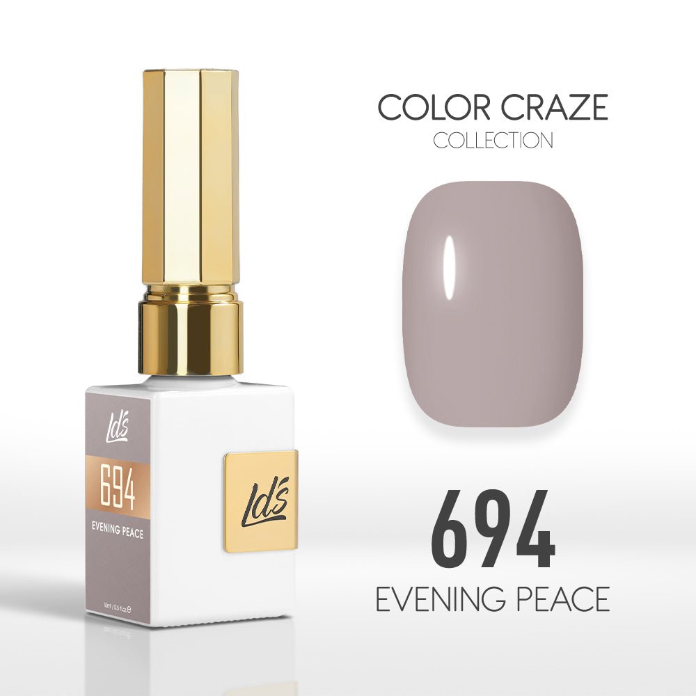 LDS Color Craze Gel Nail Polish - 694 Evening Peace - 0.5oz - DTK Nail Supply