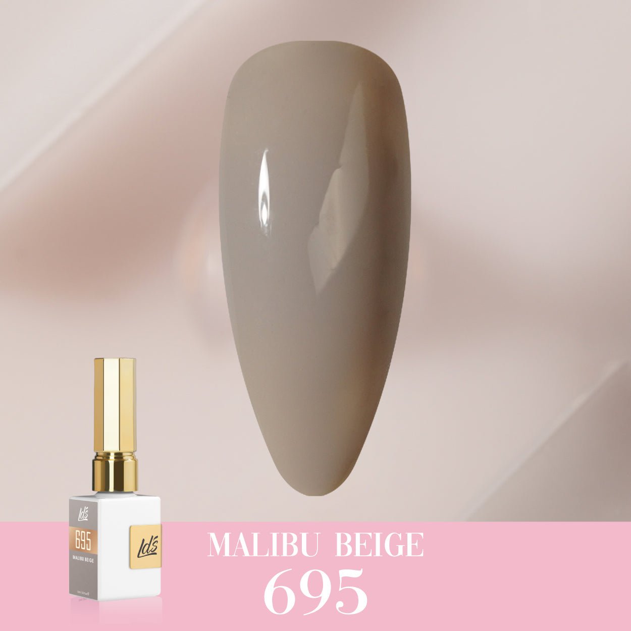 LDS Color Craze Gel Nail Polish - 695 Malibu Beige - 0.5oz - DTK Nail Supply