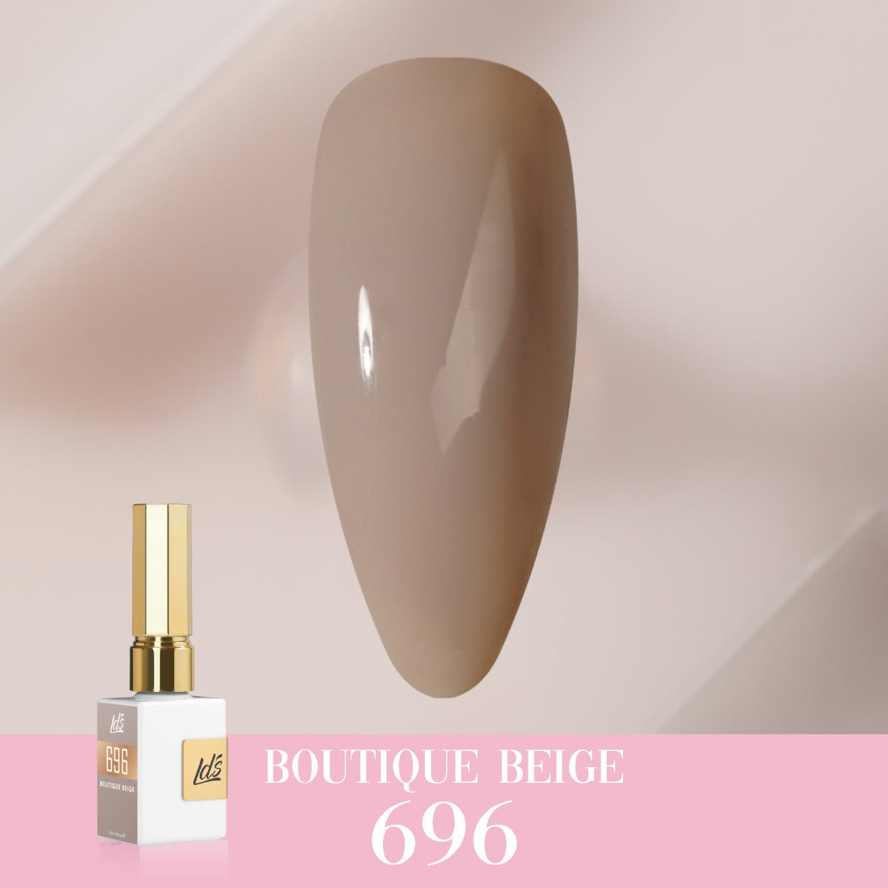 LDS Color Craze Gel Nail Polish - 696 Boutique Beige - 0.5oz - DTK Nail Supply