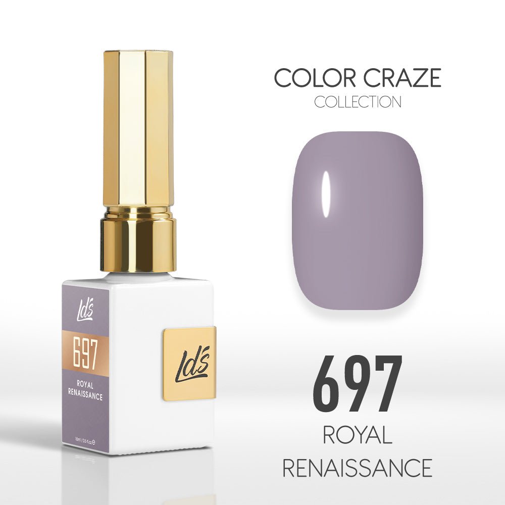 LDS Color Craze Gel Nail Polish - 697 Royal Renaissance - 0.5oz - DTK Nail Supply