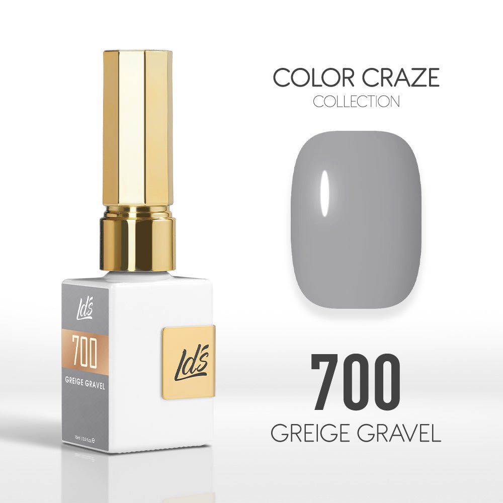 LDS Color Craze Gel Nail Polish - 700 Greige Gravel - 0.5oz - DTK Nail Supply