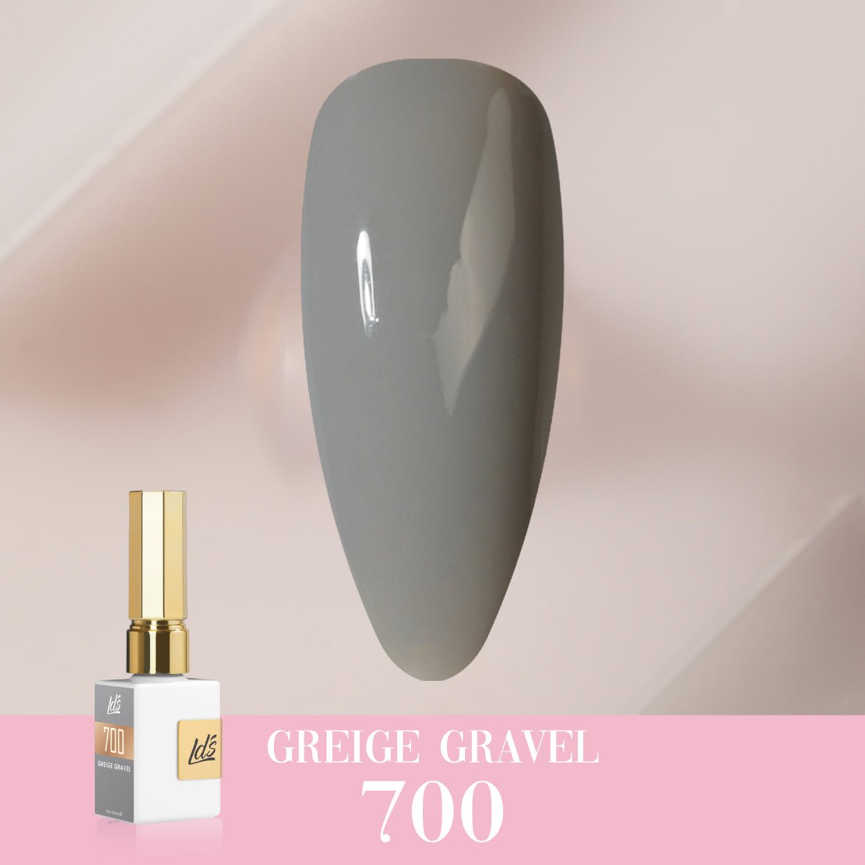 LDS Color Craze Gel Nail Polish - 700 Greige Gravel - 0.5oz - DTK Nail Supply