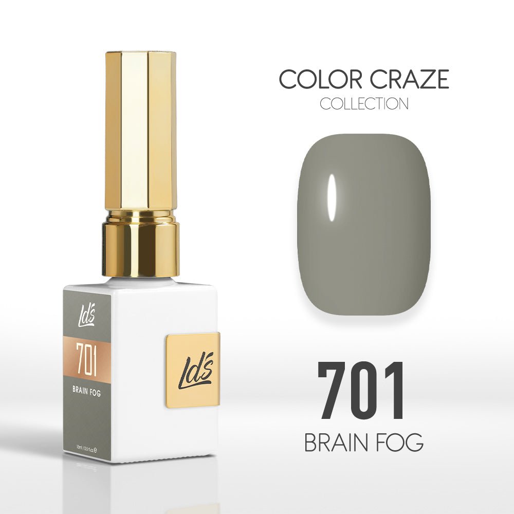 LDS Color Craze Gel Nail Polish - 701 Brain Fog - 0.5oz - DTK Nail Supply