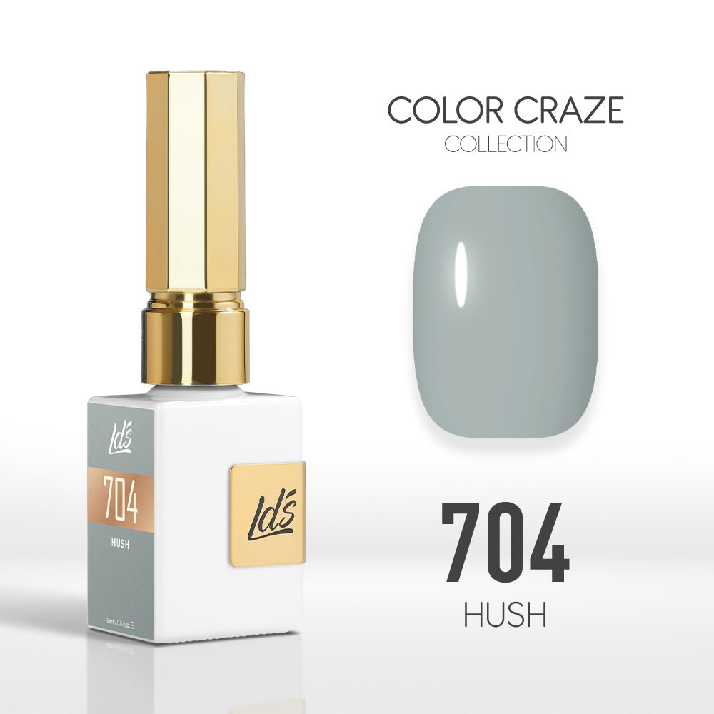 LDS Color Craze Gel Nail Polish - 704 Hush - 0.5oz - DTK Nail Supply