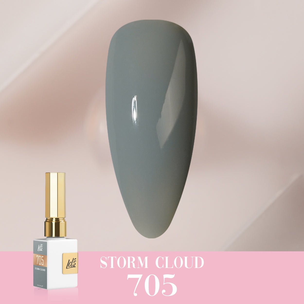 LDS Color Craze Gel Nail Polish - 705 Storm Cloud - 0.5oz - DTK Nail Supply