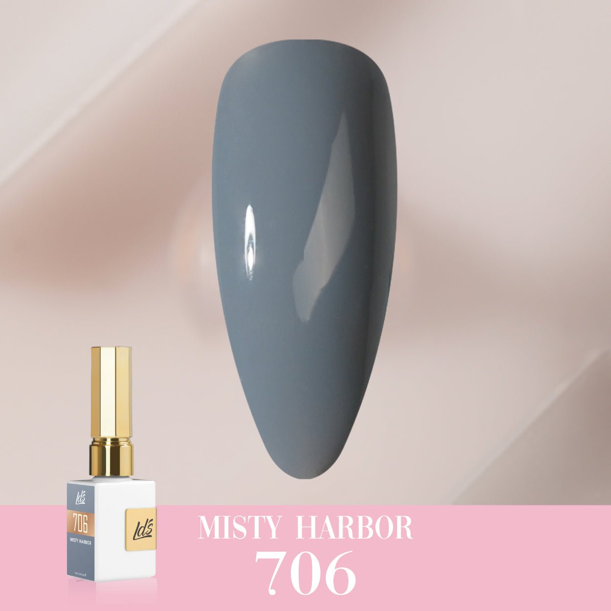 LDS Color Craze Gel Nail Polish - 706 Misty Harbor - 0.5oz - DTK Nail Supply