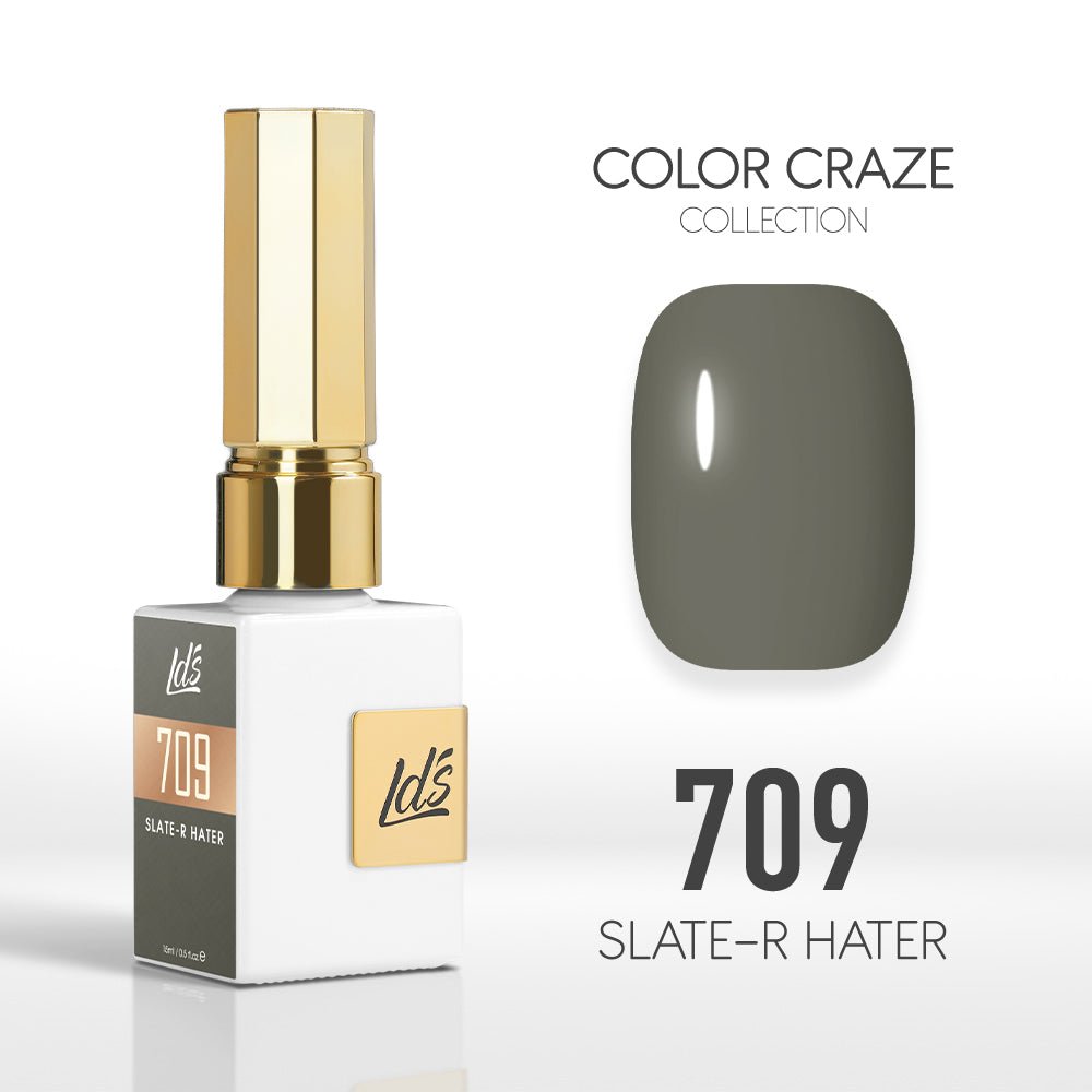 LDS Color Craze Gel Nail Polish - 709 Slate - r Hater - 0.5oz - DTK Nail Supply