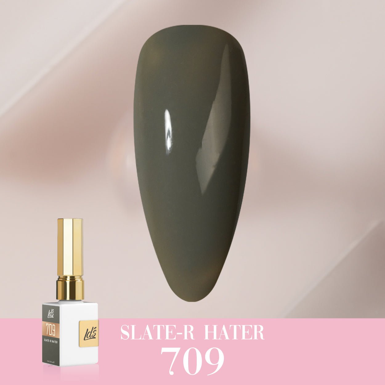 LDS Color Craze Gel Nail Polish - 709 Slate - r Hater - 0.5oz - DTK Nail Supply