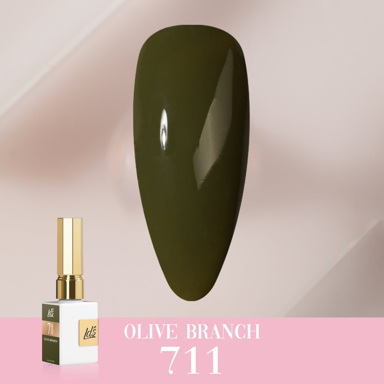 LDS Color Craze Gel Nail Polish - 711 Olive Branch - 0.5oz - DTK Nail Supply