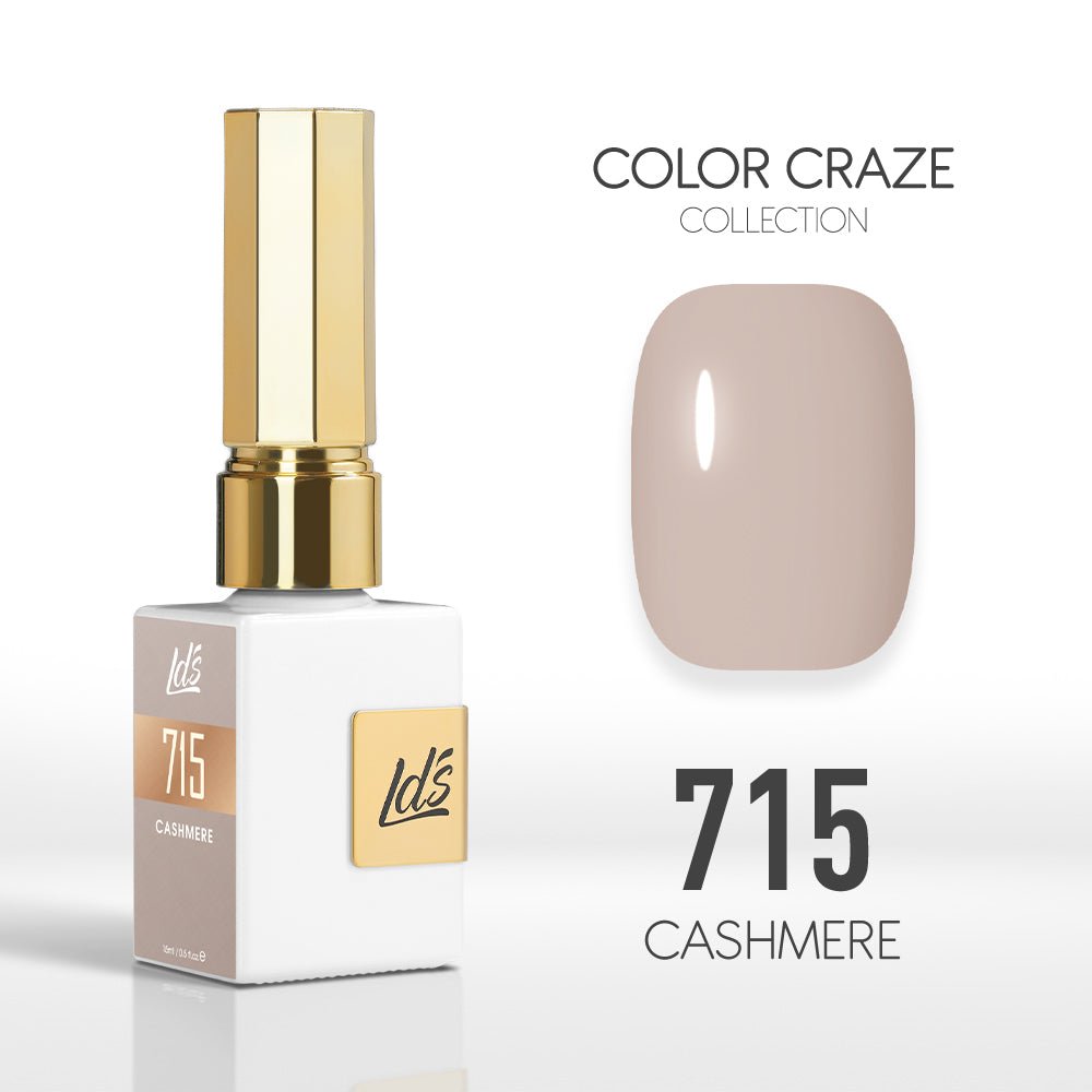 LDS Color Craze Gel Nail Polish - 715 Cashmere - 0.5oz - DTK Nail Supply