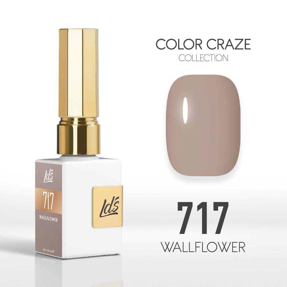LDS Color Craze Gel Nail Polish - 717 Wallflower - 0.5oz - DTK Nail Supply