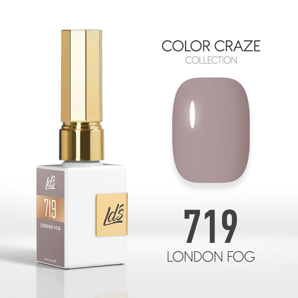 LDS Color Craze Gel Nail Polish - 719 London Fog - 0.5oz - DTK Nail Supply
