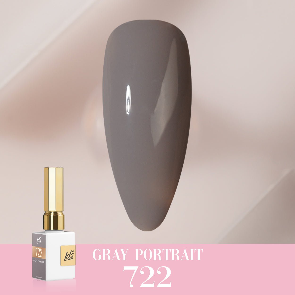 LDS Color Craze Gel Nail Polish - 722 Gray Portrait - 0.5oz - DTK Nail Supply