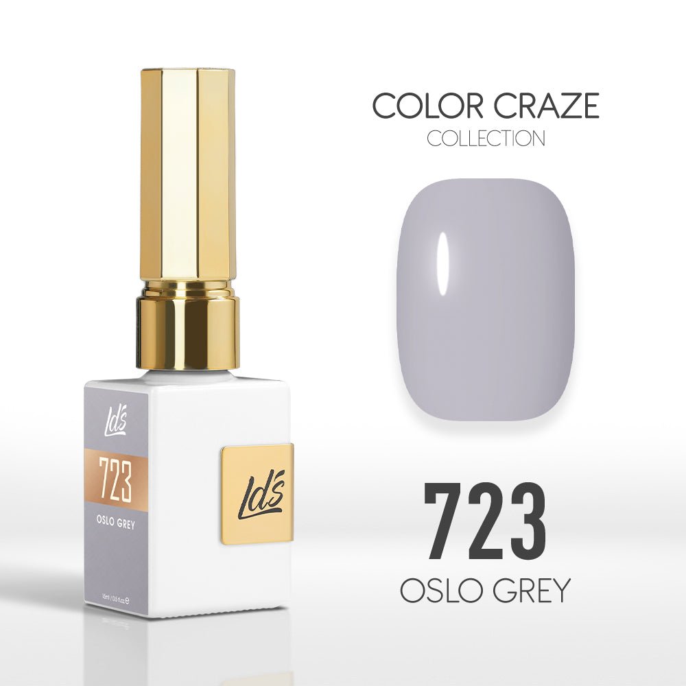 LDS Color Craze Gel Nail Polish - 723 Oslo Grey - 0.5oz - DTK Nail Supply