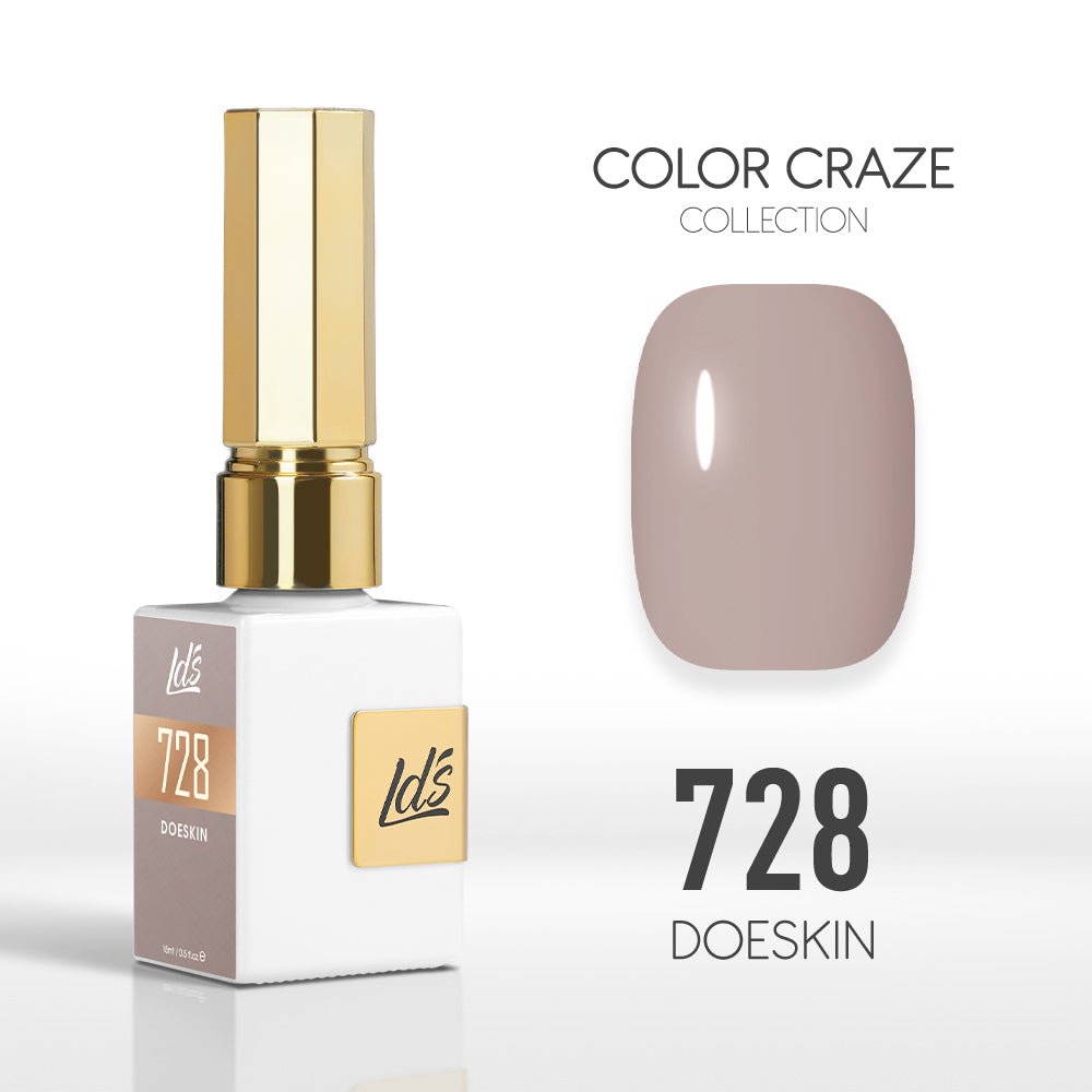 LDS Color Craze Gel Nail Polish - 728 Doeskin - 0.5oz - DTK Nail Supply