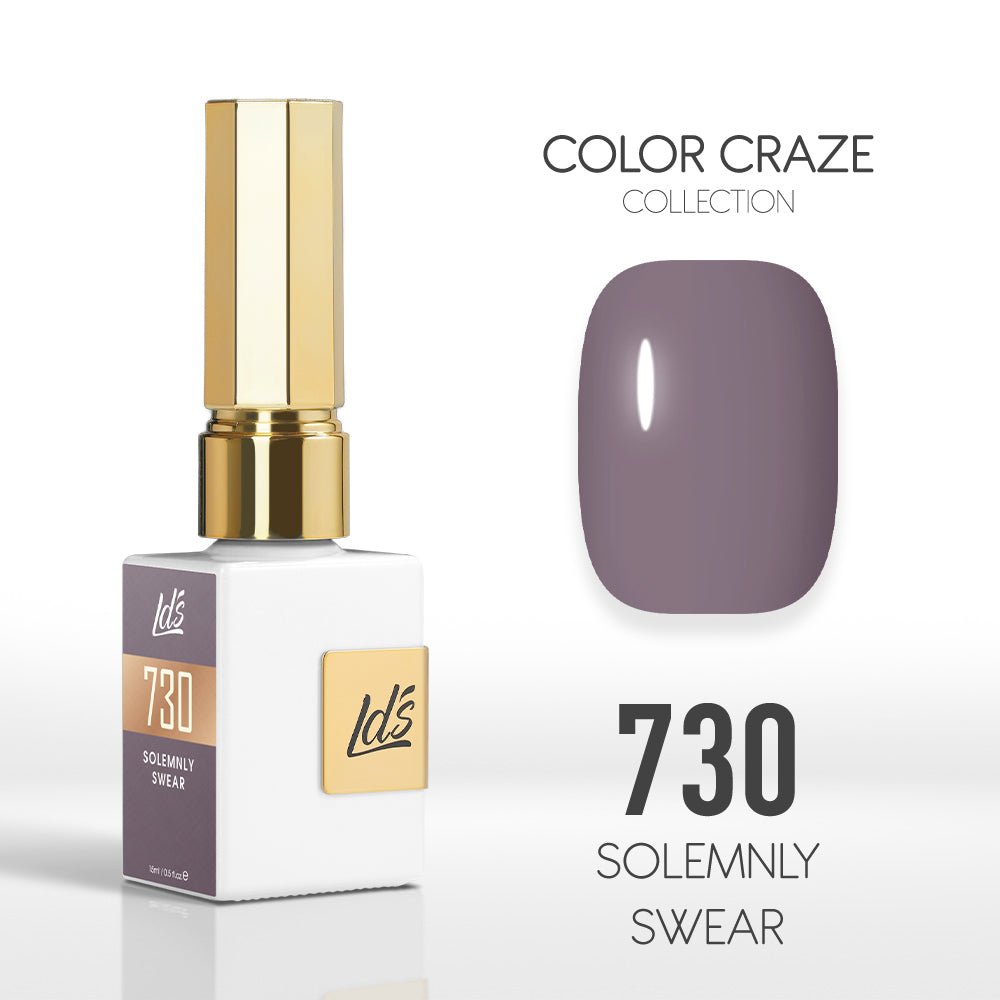 LDS Color Craze Gel Nail Polish - 730 Solemnly Swear - 0.5oz - DTK Nail Supply
