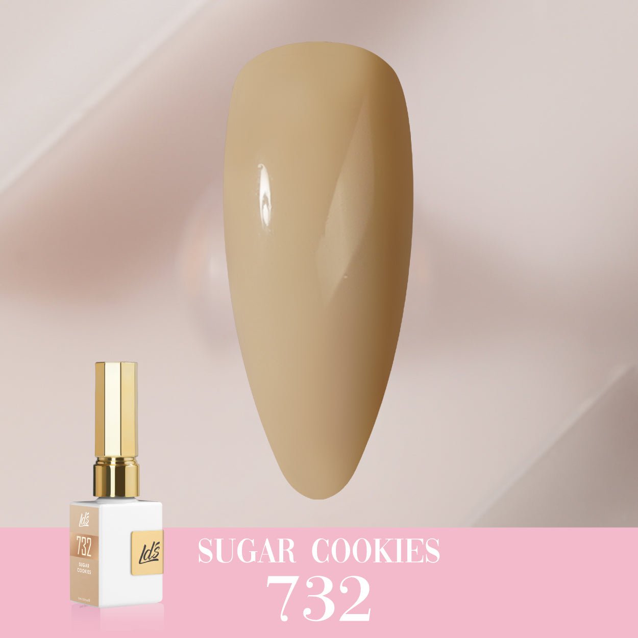 LDS Color Craze Gel Nail Polish - 732 Sugar Cookies - 0.5oz - DTK Nail Supply
