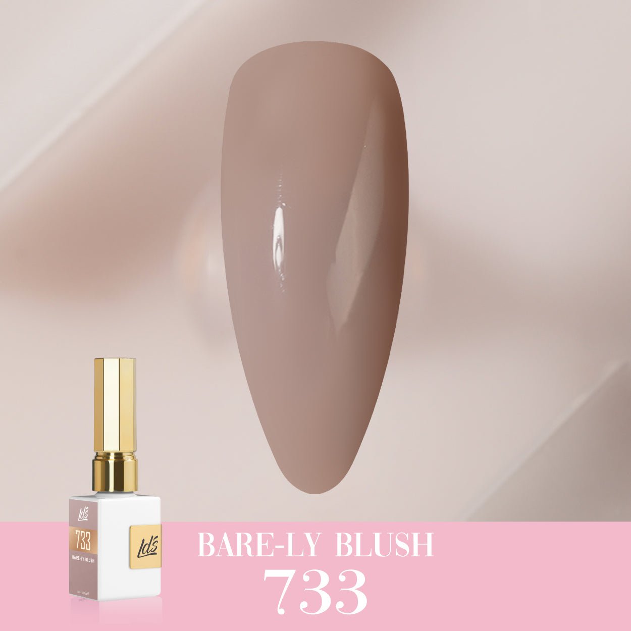 LDS Color Craze Gel Nail Polish - 733 Bare - ly Blush - 0.5oz - DTK Nail Supply