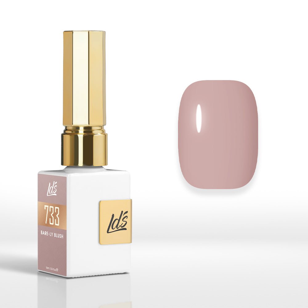 LDS Color Craze Gel Nail Polish - 733 Bare - ly Blush - 0.5oz - DTK Nail Supply