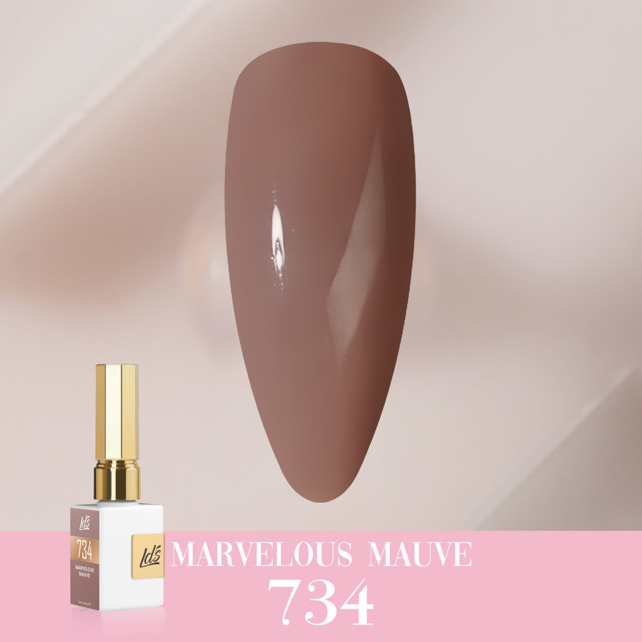 LDS Color Craze Gel Nail Polish - 734 Marvelous Mauve - 0.5oz - DTK Nail Supply