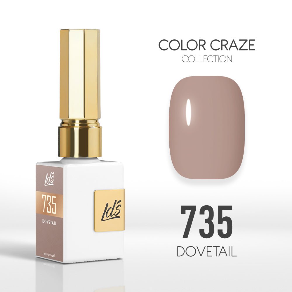 LDS Color Craze Gel Nail Polish - 735 Dovetail - 0.5oz - DTK Nail Supply