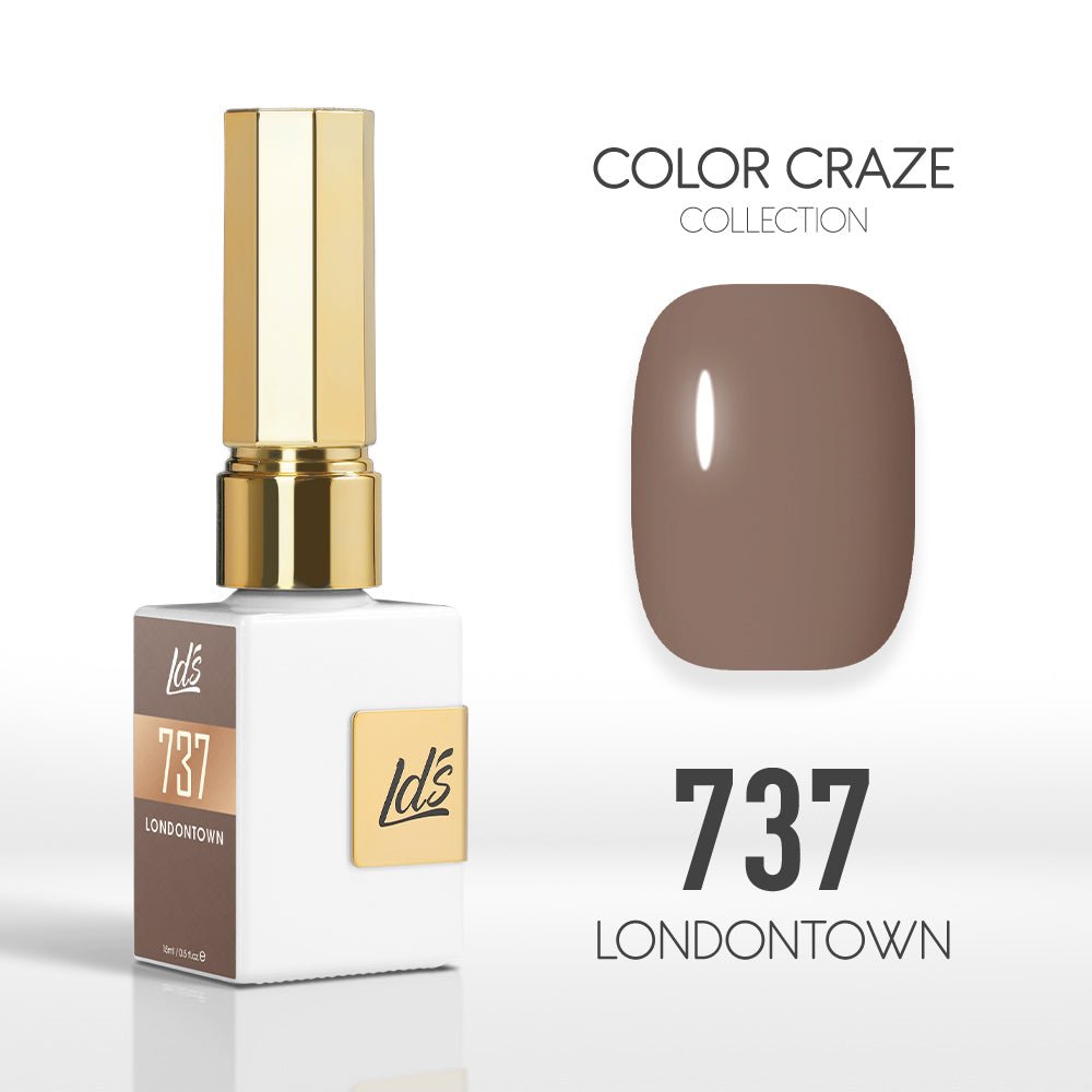 LDS Color Craze Gel Nail Polish - 737 Londontown - 0.5oz - DTK Nail Supply