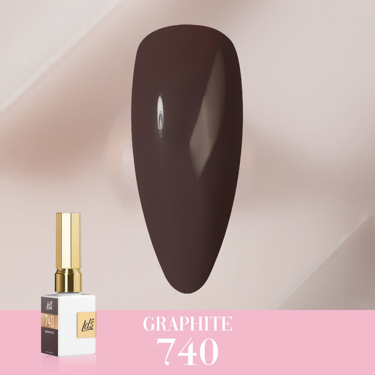 LDS Color Craze Gel Nail Polish - 740 Graphite - 0.5oz - DTK Nail Supply